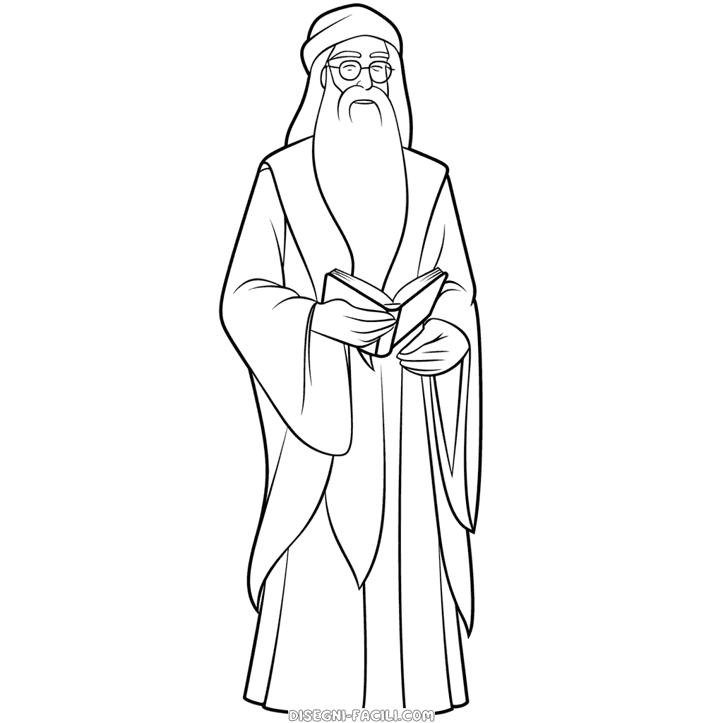 Disegno facile di albus silente