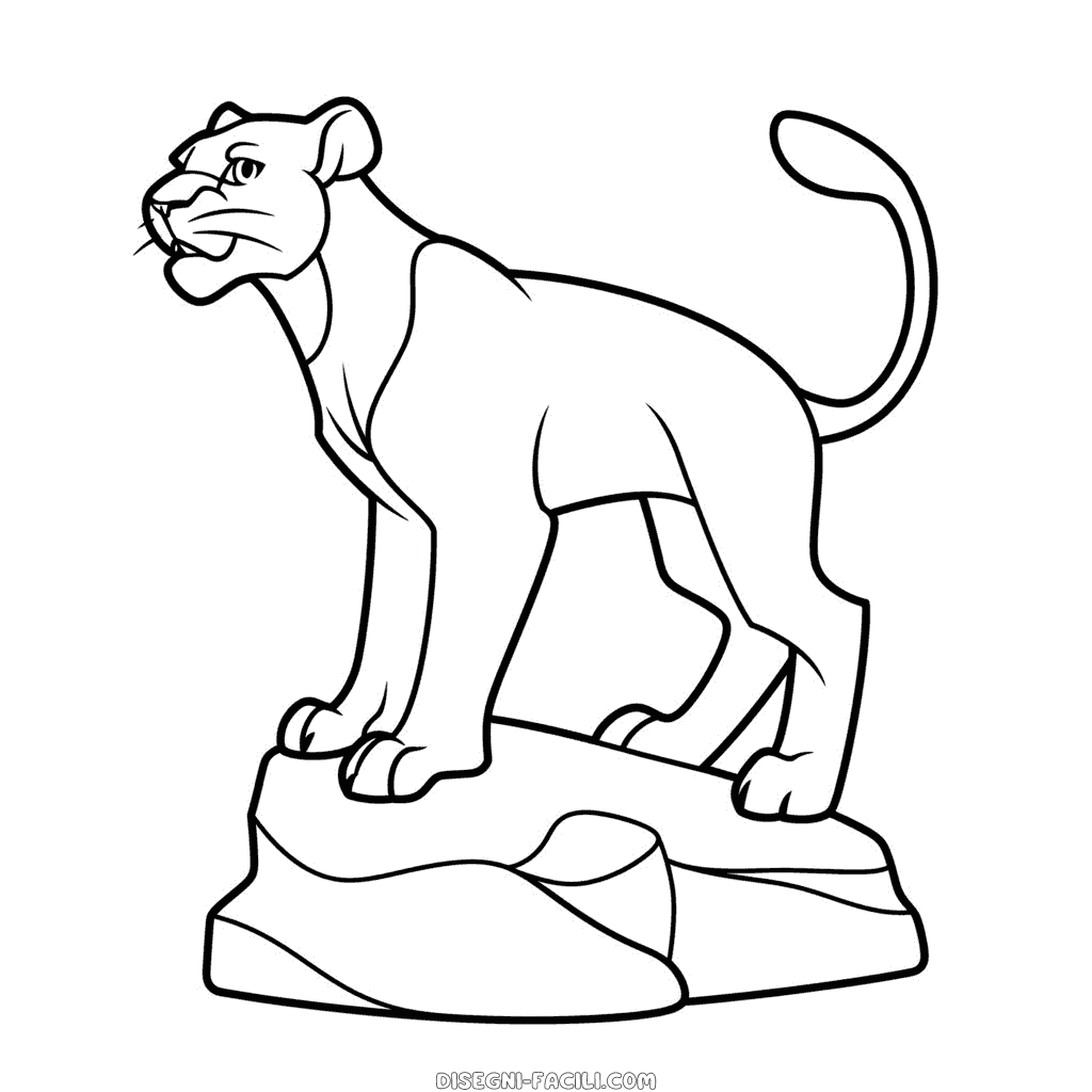 Disegno facile di bagheera il libro della giungla