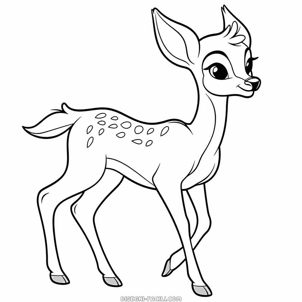 Disegno facile di bambi