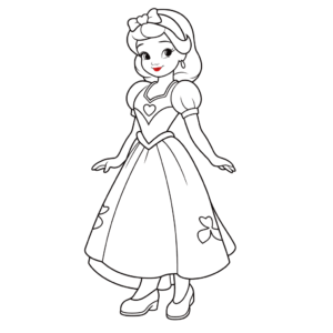 Disegno facile di biancaneve