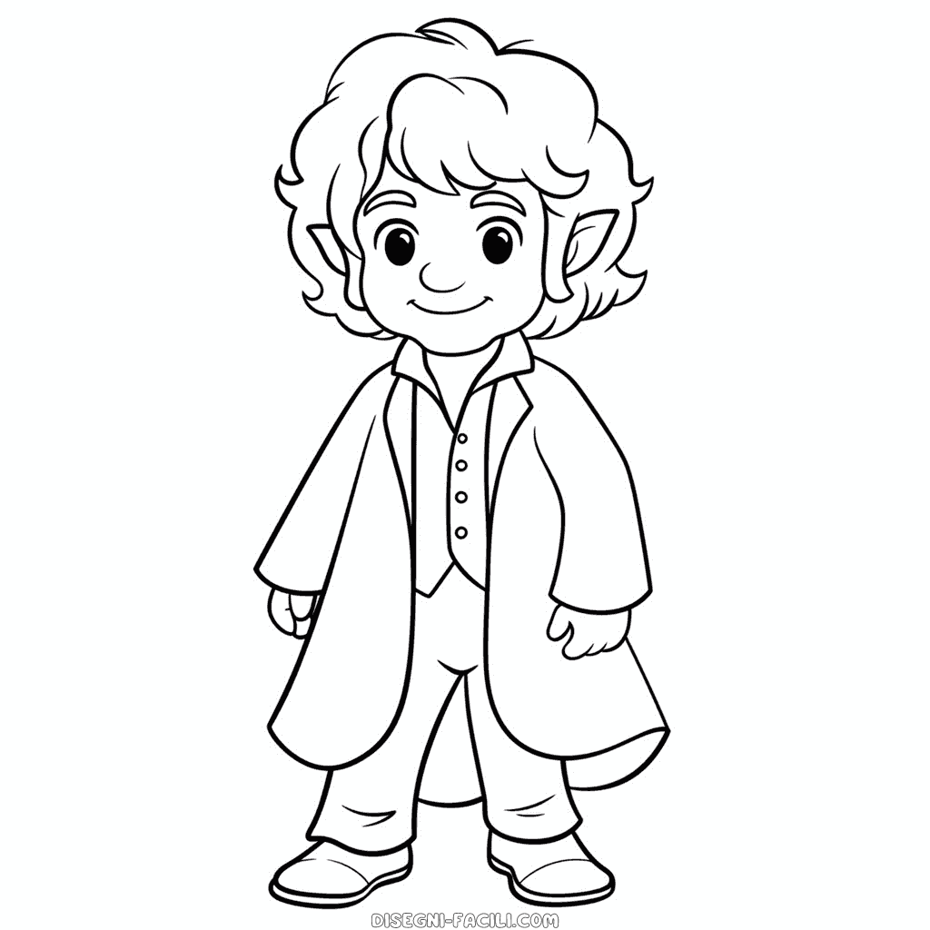 Disegno facile di bilbo baggins