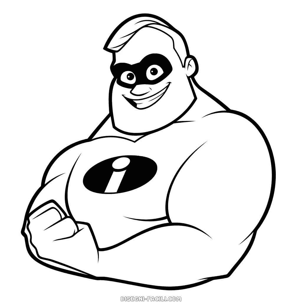 Disegno facile di bob parr gli incredibili