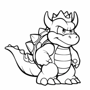 Disegno facile di bowser