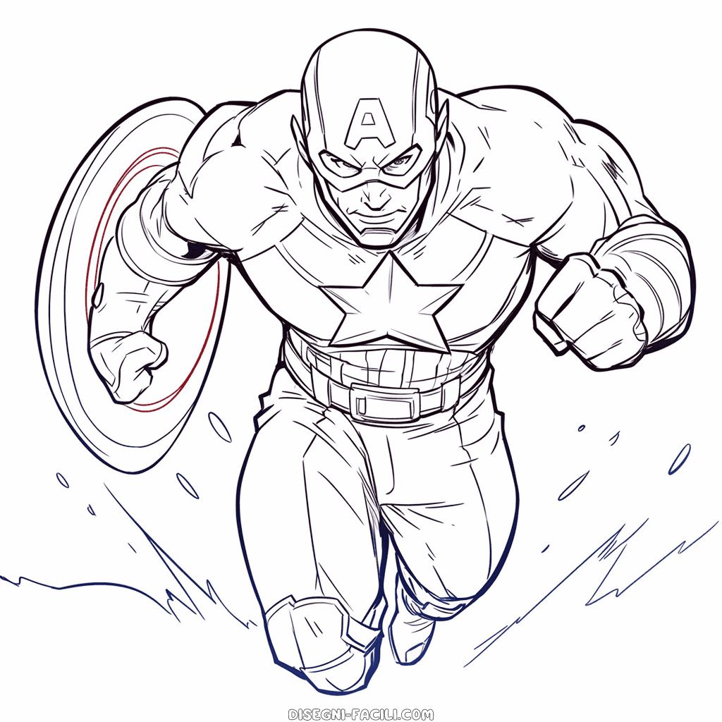 Disegno facile di capitano america