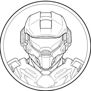 Disegno facile di capo maestro halo