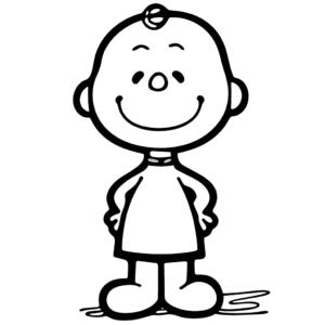 Disegno facile di charlie brown peanuts