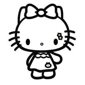 Disegno facile di ciao kitty