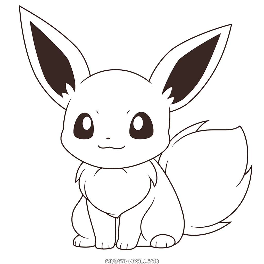 Disegno facile di eevee pokemon