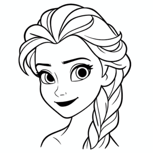 Disegno facile di elsa frozen