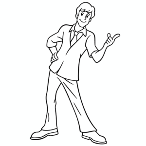 Disegno facile di fred jones scooby-doo