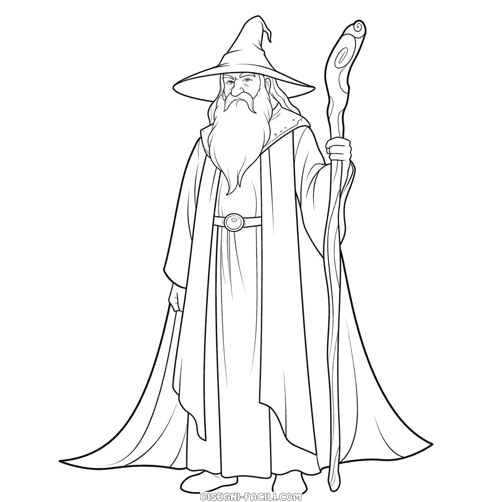 Disegno facile di gandalf