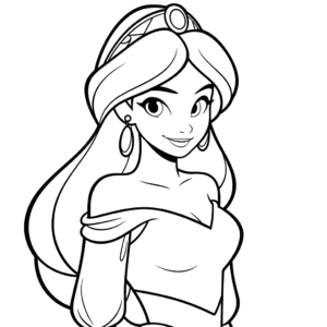 Disegno facile di gelsomino aladdin
