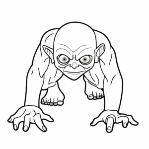 Disegno facile di gollumsmeagol