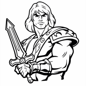 Disegno facile di he-man i padroni dell'universo