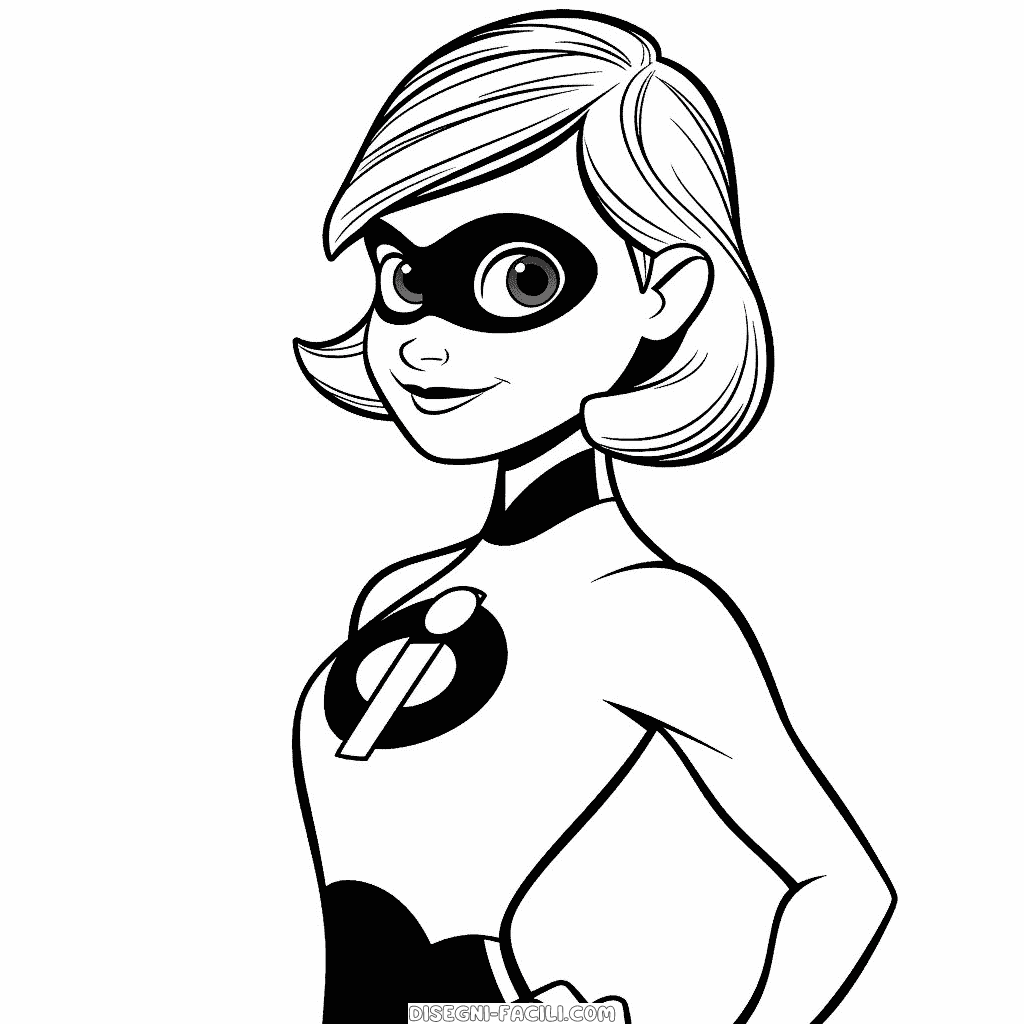Disegno facile di helen parrelastigirl gli incredibili