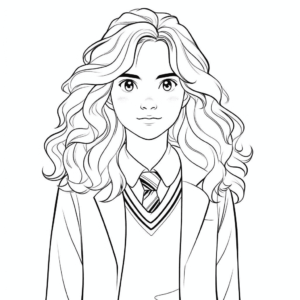 Disegno facile di hermione granger