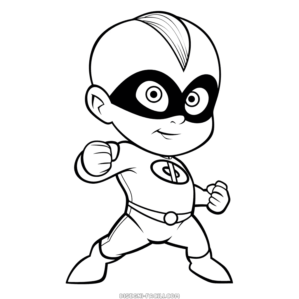 Disegno facile di jack-jack parr gli incredibili