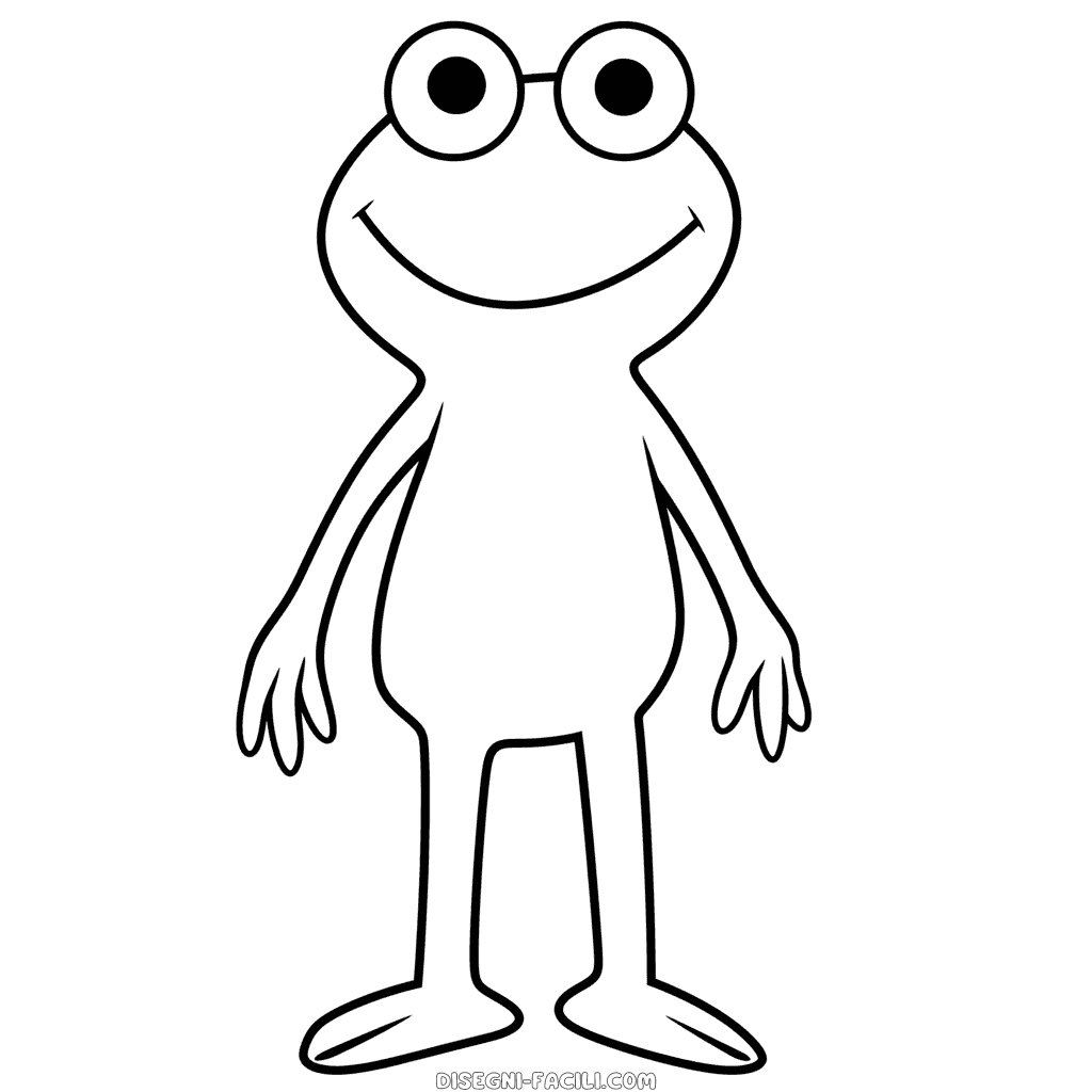 Disegno facile di kermit il rospo i muppets