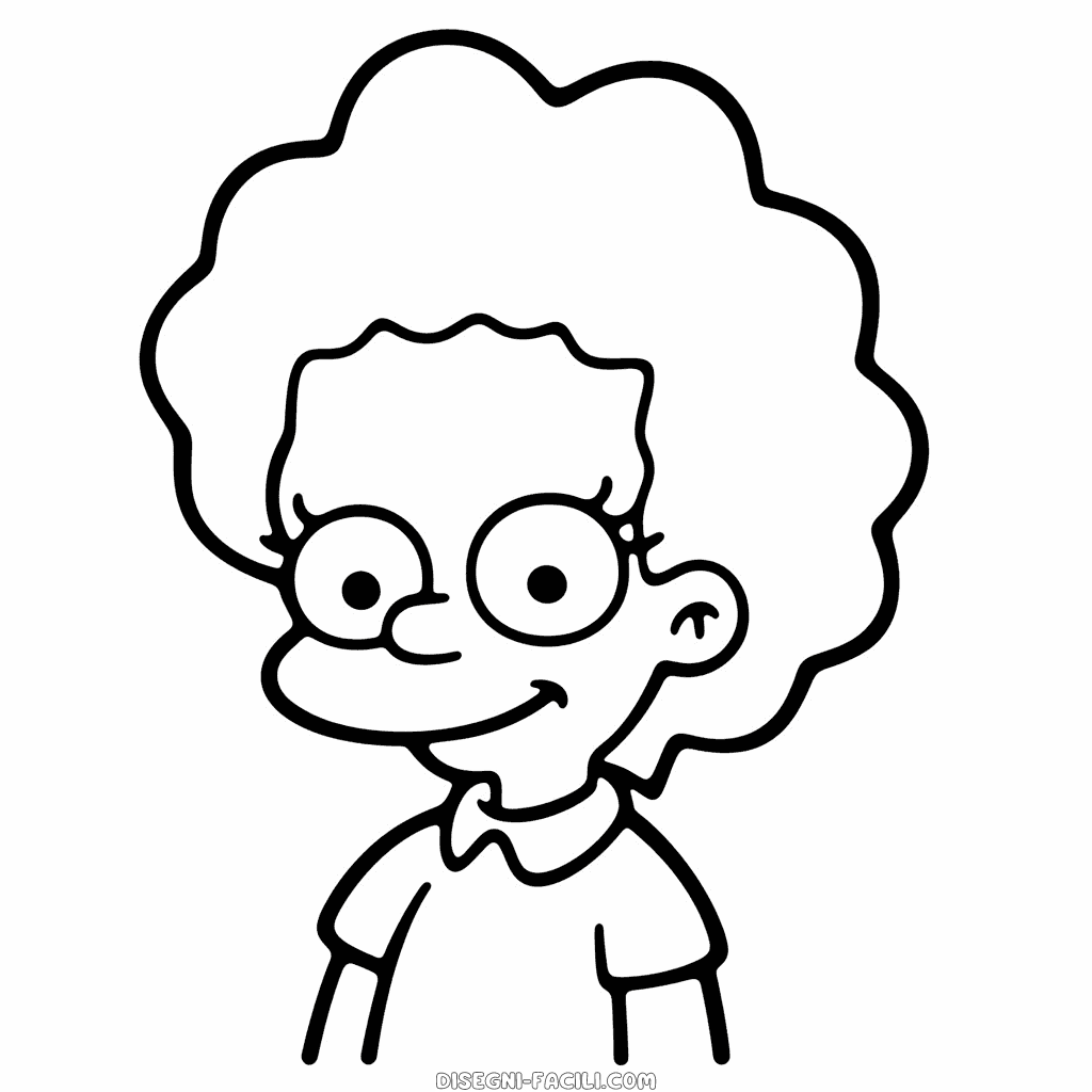 Disegno facile di lisa simpson i simpson