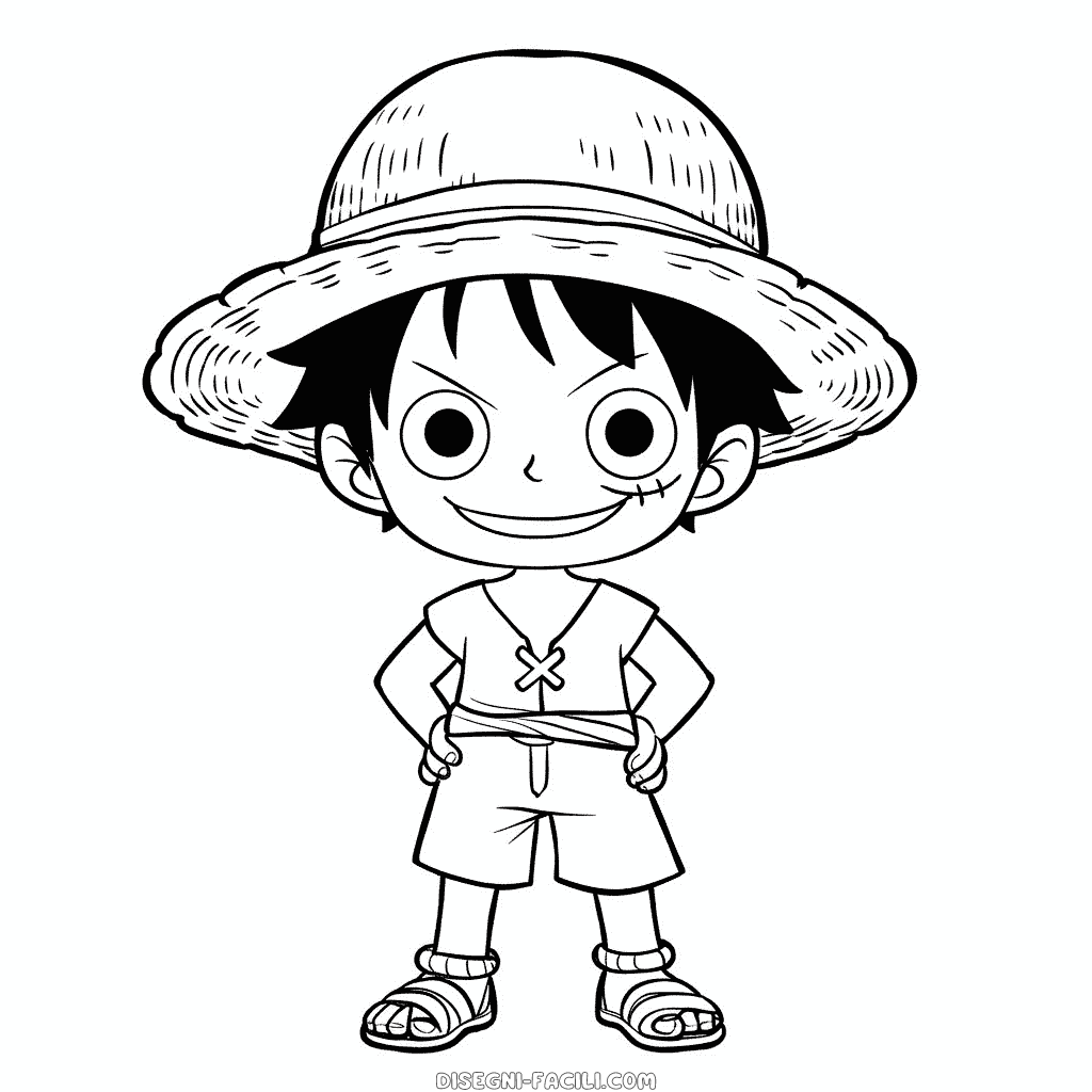 Disegno facile di luffy one piece
