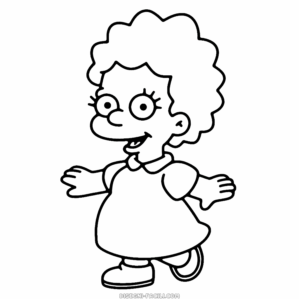 Disegno facile di maggie simpson i simpson