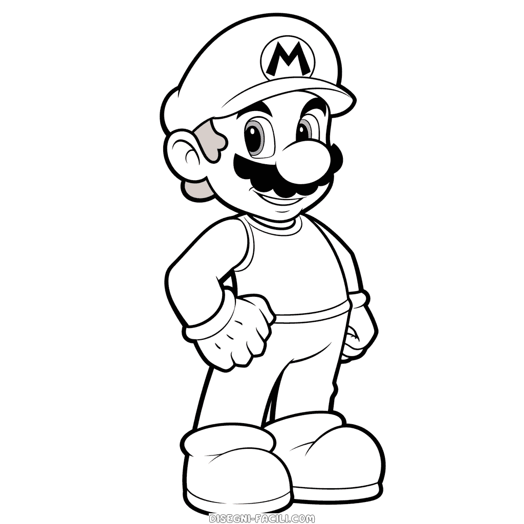 Disegno facile di mario