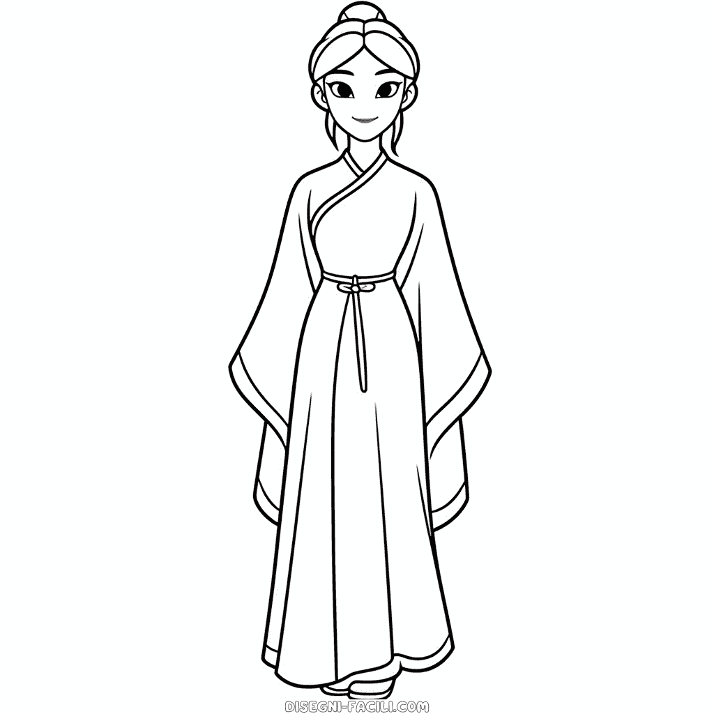 Disegno facile di mulan