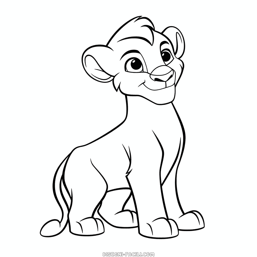 Disegno facile di nala il re leone
