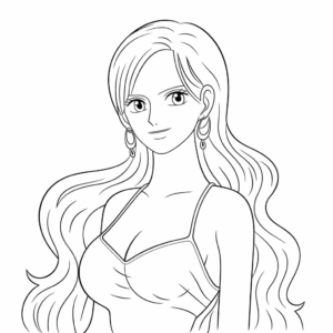 Disegno facile di nami one piece