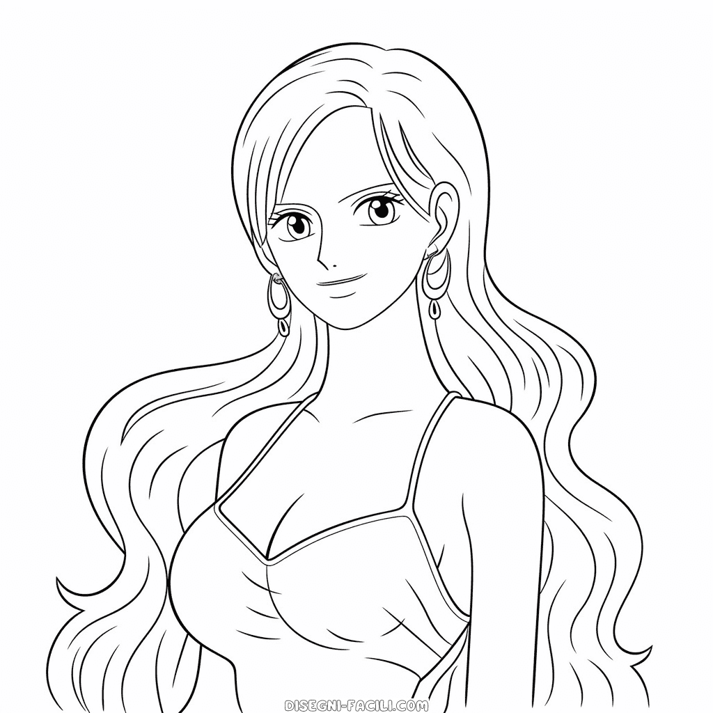 Disegno facile di nami one piece