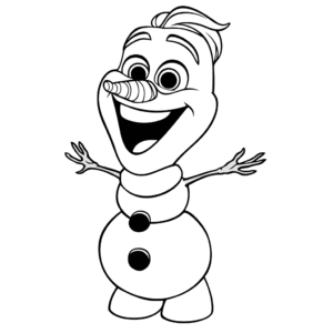 Disegno facile di olaf congelato