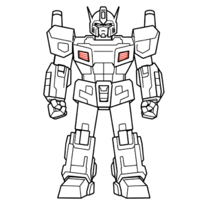 Disegno facile di optimus prime transformers