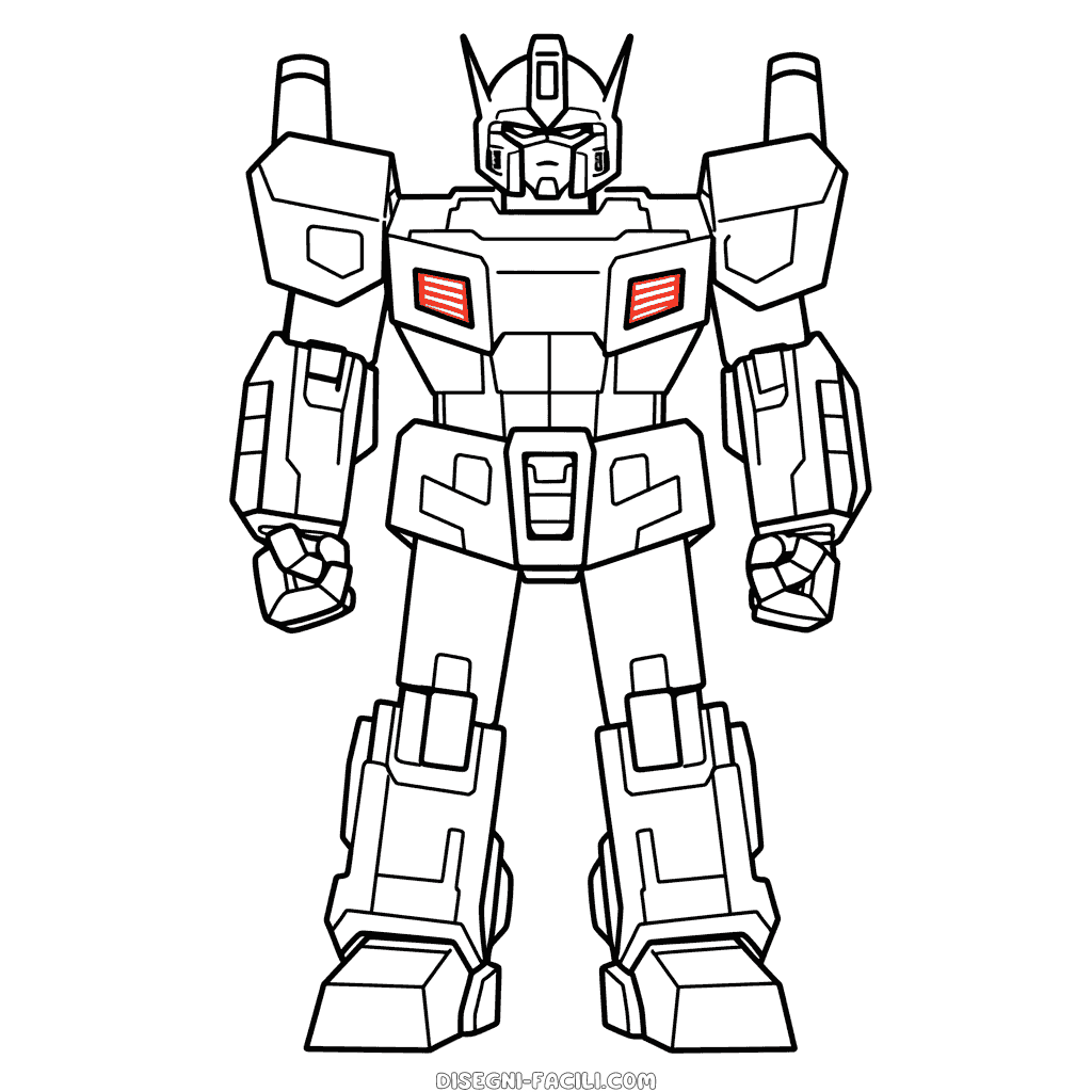 Disegno facile di optimus prime transformers