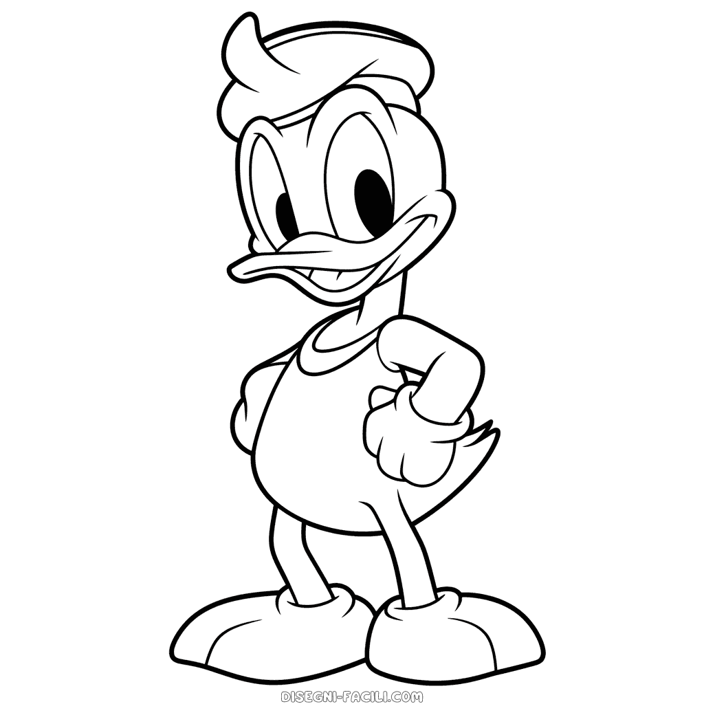 Disegno facile di paperino