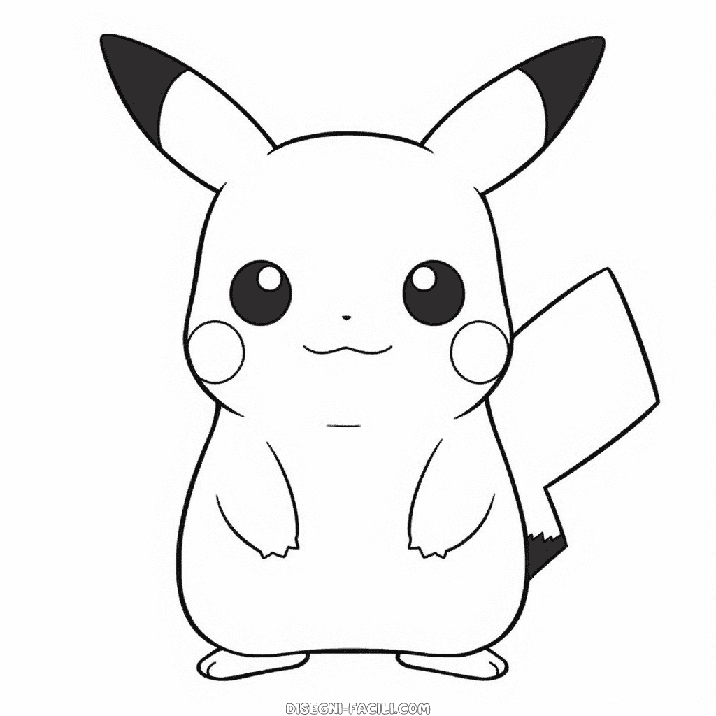 Disegno facile di pikachu pokemon