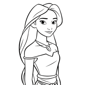 Disegno facile di pocahontas