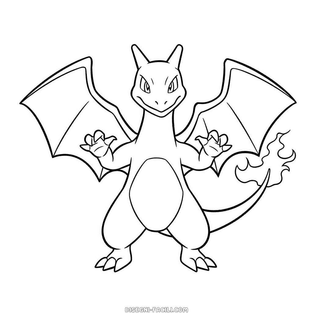 Disegno facile di pokemon charizard