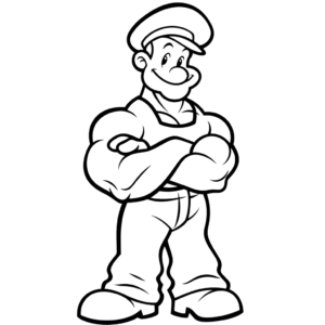 Disegno facile di popeye