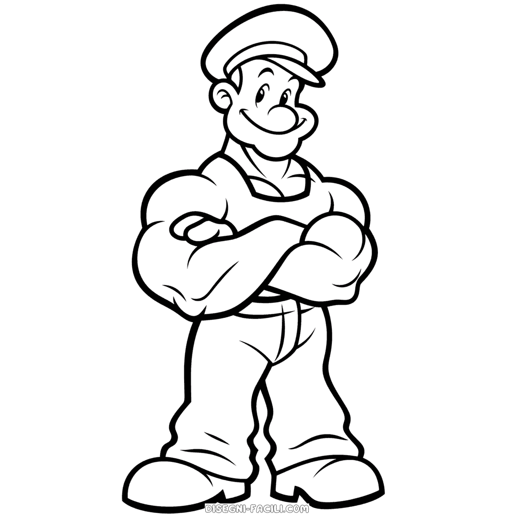 Disegno facile di popeye
