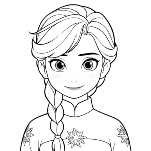 Disegno facile di principessa anna