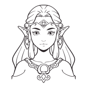Disegno facile di principessa zelda