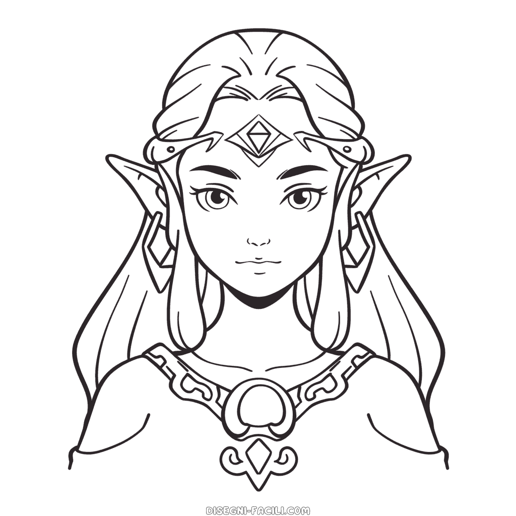 Disegno facile di principessa zelda