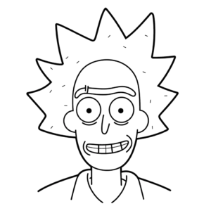 Disegno facile di rick sanchez rick e morty