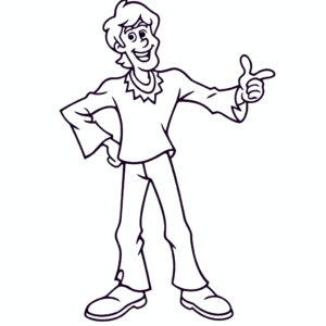 Disegno facile di shaggy rogers scooby-doo