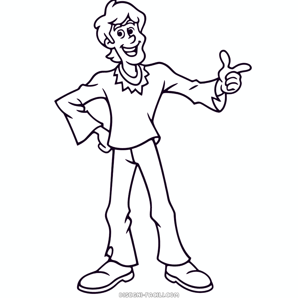 Disegno facile di shaggy rogers scooby-doo