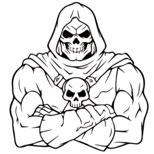 Disegno facile di skeletor maestri dell'universo