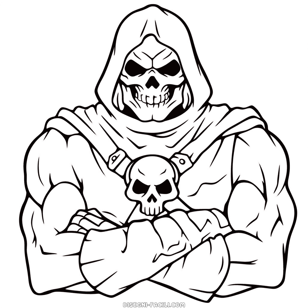 Disegno facile di skeletor maestri dell'universo