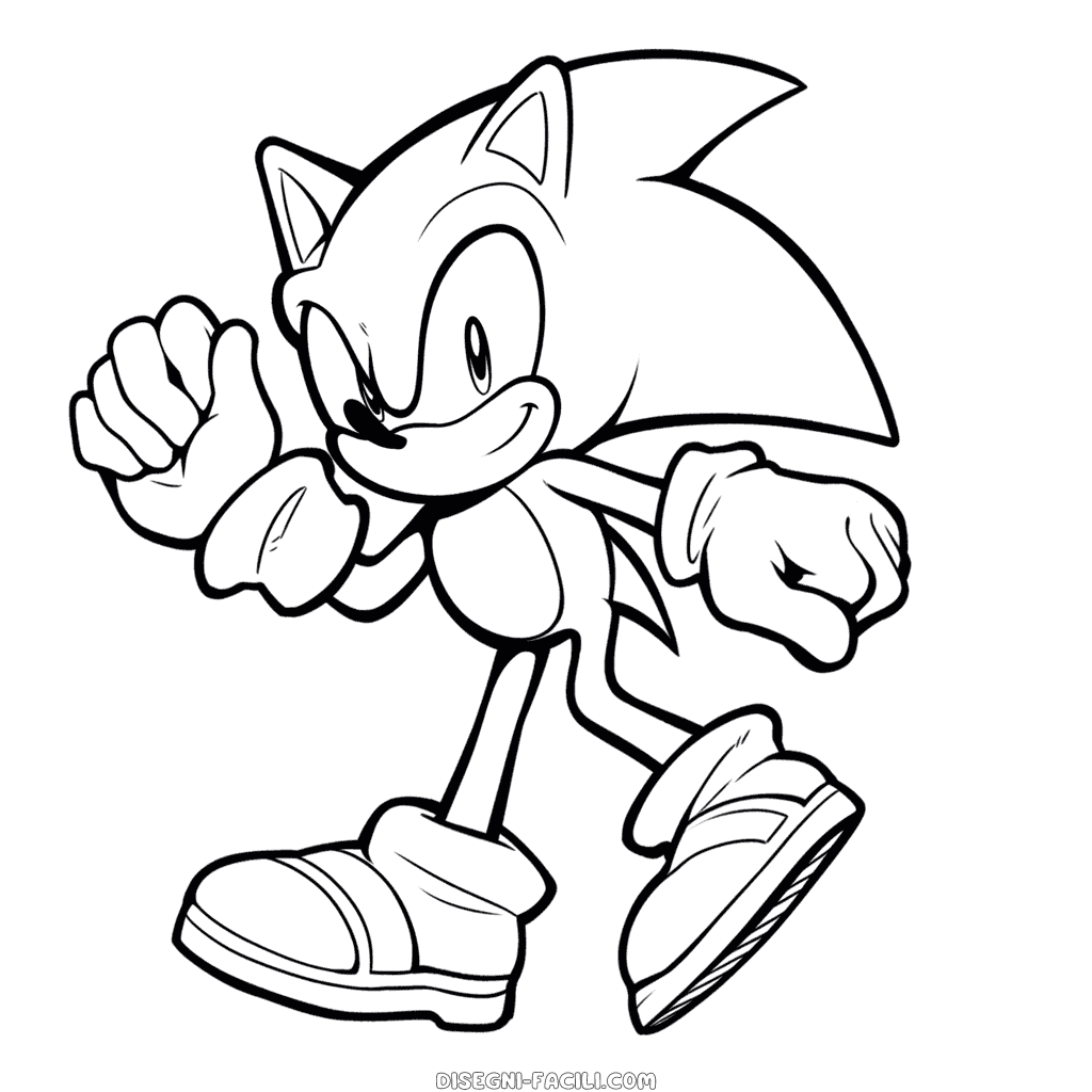 Disegno facile di sonic il riccio