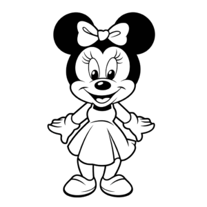Disegno facile di topolino minnie