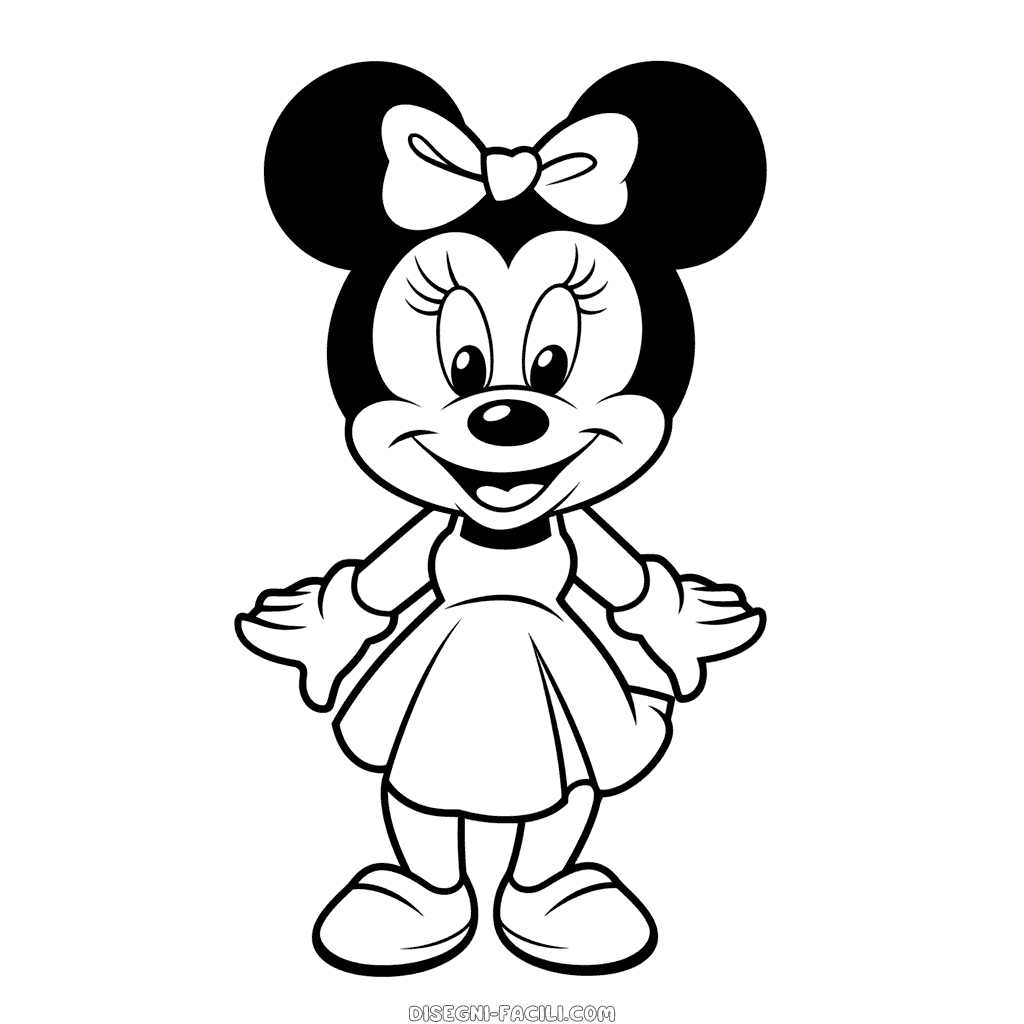 Disegno facile di topolino minnie